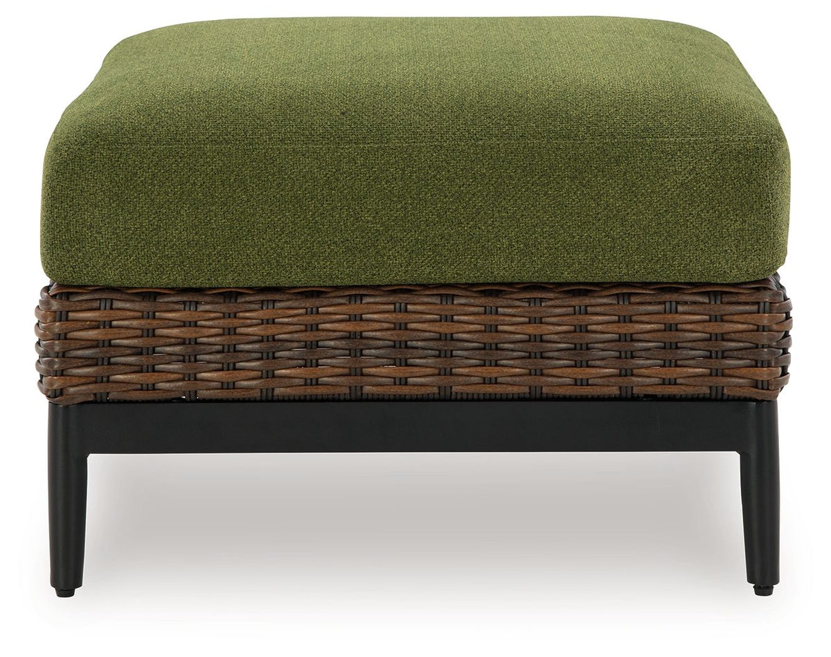 Horizon Hall - Ottoman With Cushion - Brown / Green - Select Living Furniture - Ottomans - Signature Design by Ashley® - P572-814 - Horizon Hall - Ottoman With Cushion - Brown / Green -