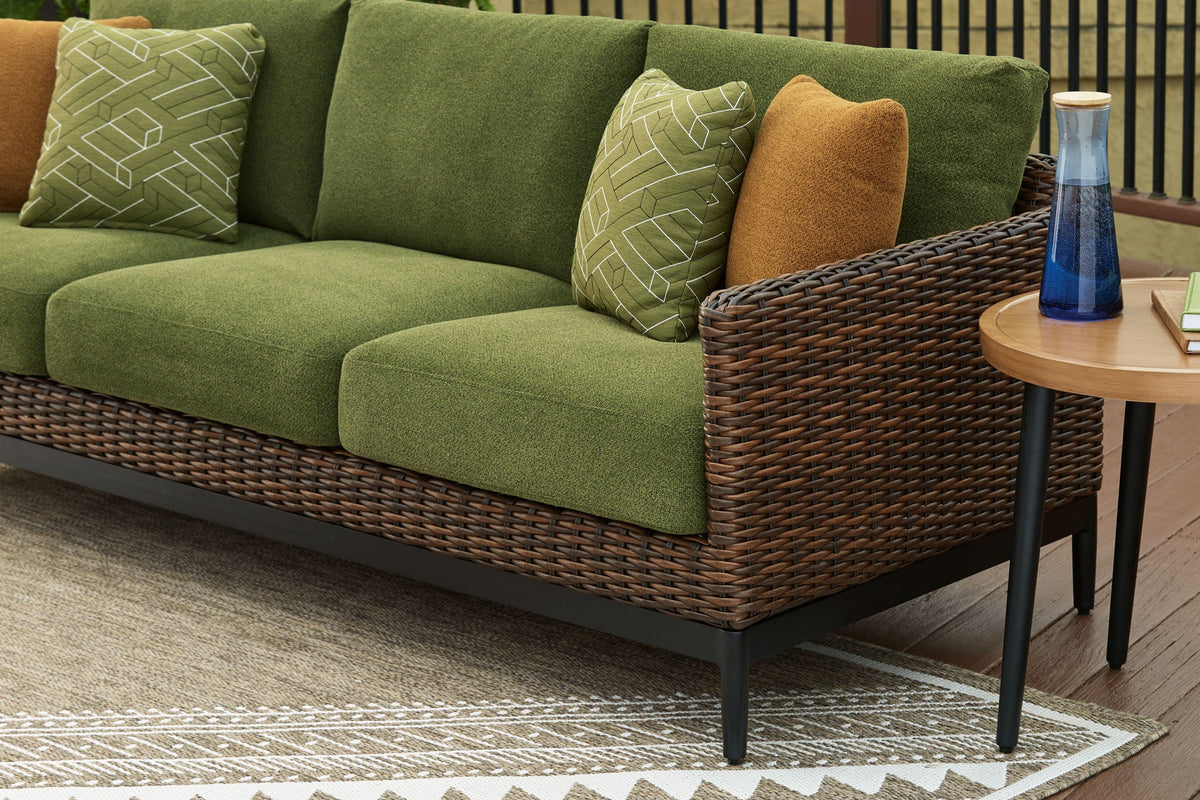 Horizon Hall - Sofa With Cushion - Brown / Green - Select Living Furniture - Sofas - Signature Design by Ashley® - P572-838 - Horizon Hall - Sofa With Cushion - Brown / Green -