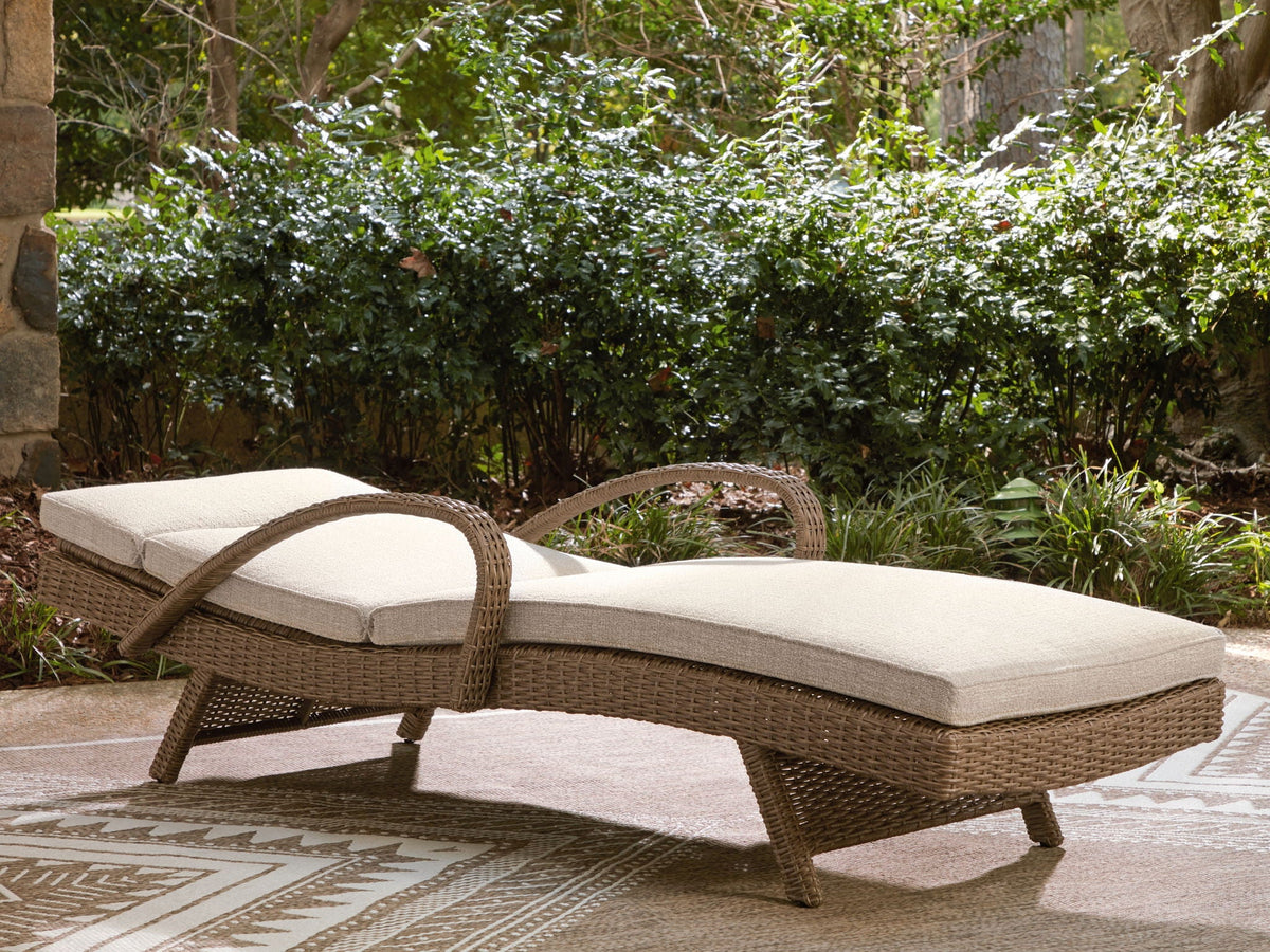 Laguna Heights - Chaise Lounge With Cushion - Beige - Select Living Furniture - Lounge Chairs - Signature Design by Ashley® - PCP790-815 - Laguna Heights - Chaise Lounge With Cushion - Beige -