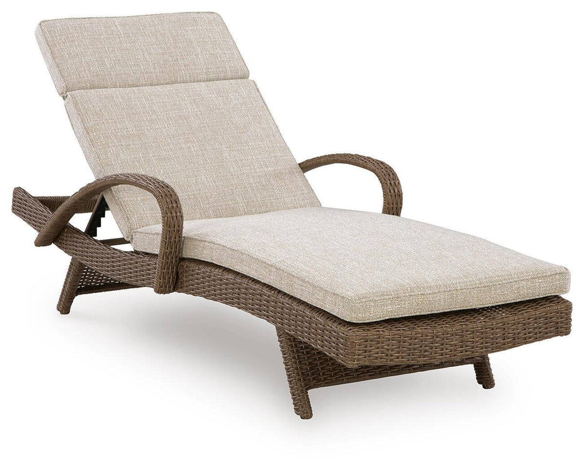 Laguna Heights - Chaise Lounge With Cushion - Beige - Select Living Furniture - Lounge Chairs - Signature Design by Ashley® - PCP790-815 - Laguna Heights - Chaise Lounge With Cushion - Beige -