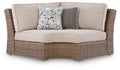 Laguna Heights - Curved Corner Chair With Cushion - Beige - Select Living Furniture - Chairs - Signature Design by Ashley® - PCP790-851 - Laguna Heights - Curved Corner Chair With Cushion - Beige -