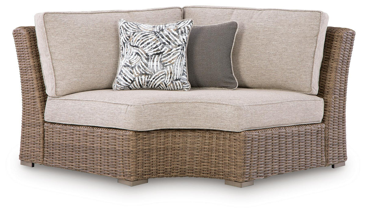 Laguna Heights - Curved Corner Chair With Cushion - Beige - Select Living Furniture - Chairs - Signature Design by Ashley® - PCP790-851 - Laguna Heights - Curved Corner Chair With Cushion - Beige -