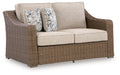 Laguna Heights - Loveseat With Cushion - Beige - Select Living Furniture - Loveseats - Signature Design by Ashley® - PCP790-835 - Laguna Heights - Loveseat With Cushion - Beige -