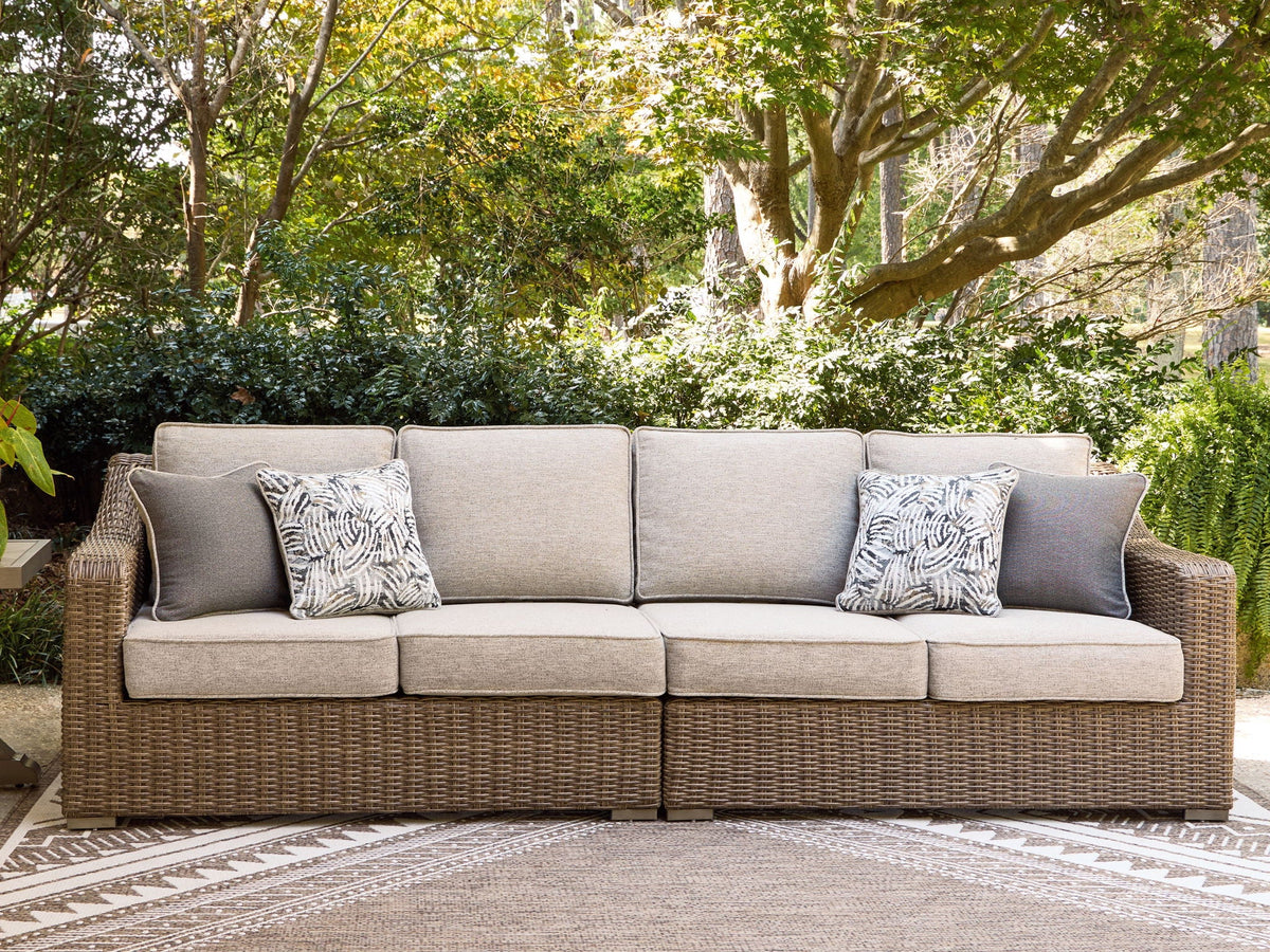 Laguna Heights - RAF/LAF Loveseat With Cushion (Set of 2) - Beige - Select Living Furniture - Chairs - Signature Design by Ashley® - PCP790-854 - Laguna Heights - RAF/LAF Loveseat With Cushion (Set of 2) - Beige -