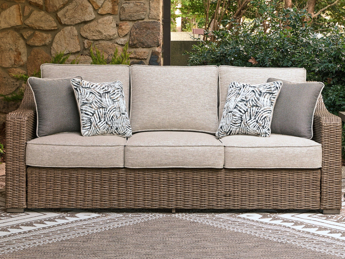Laguna Heights - Sofa With Cushion - Beige - Select Living Furniture - Sofas - Signature Design by Ashley® - PCP790-838 - Laguna Heights - Sofa With Cushion - Beige -