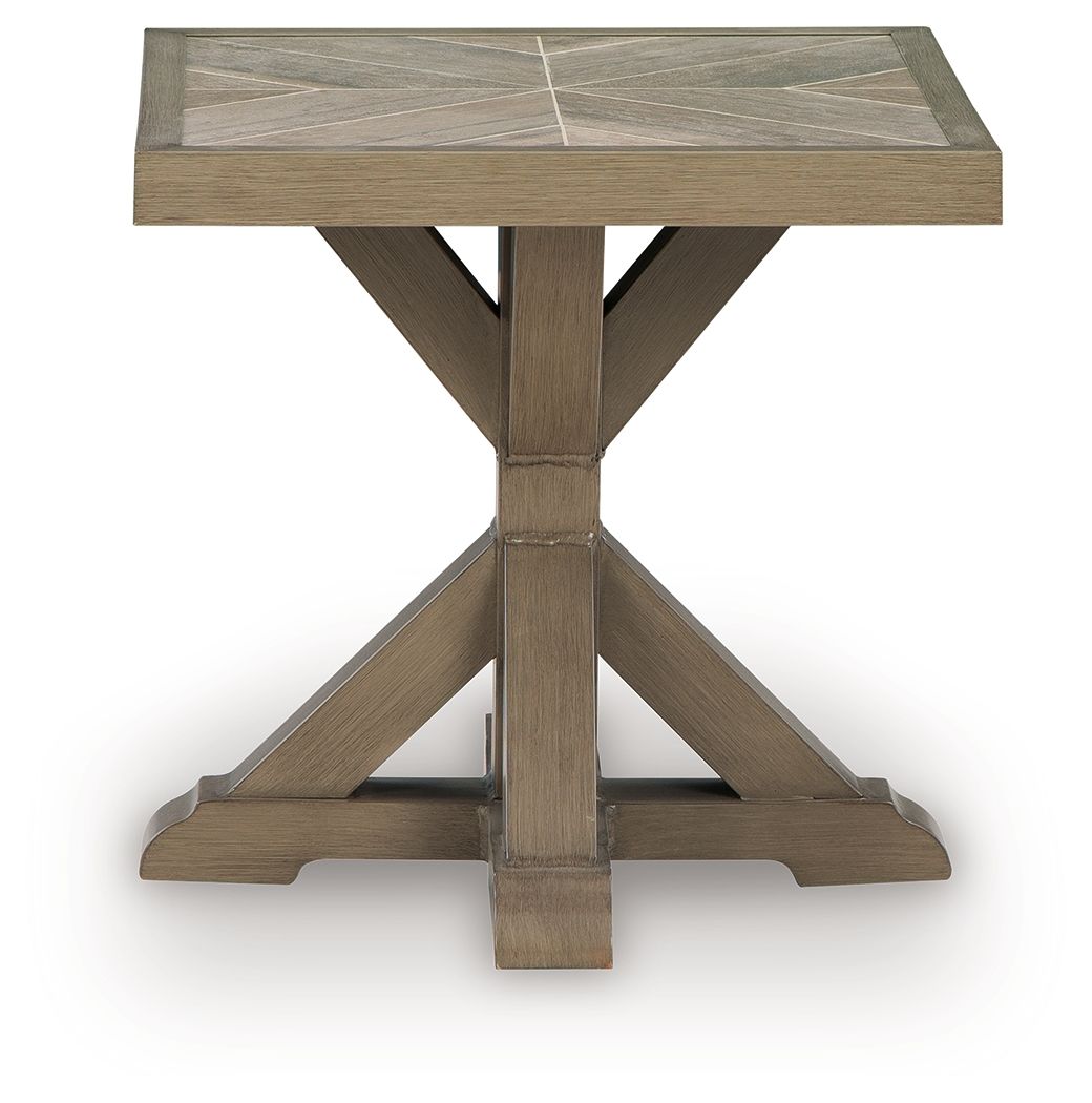 Laguna Heights - Square End Table - Beige - Select Living Furniture - End Tables - Signature Design by Ashley® - PCP790-702 - Laguna Heights - Square End Table - Beige -
