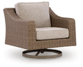 Laguna Heights - Swivel Lounge With Cushion - Beige - Select Living Furniture - Swivel Chairs - Signature Design by Ashley® - PCP790-821 - Laguna Heights - Swivel Lounge With Cushion - Beige -