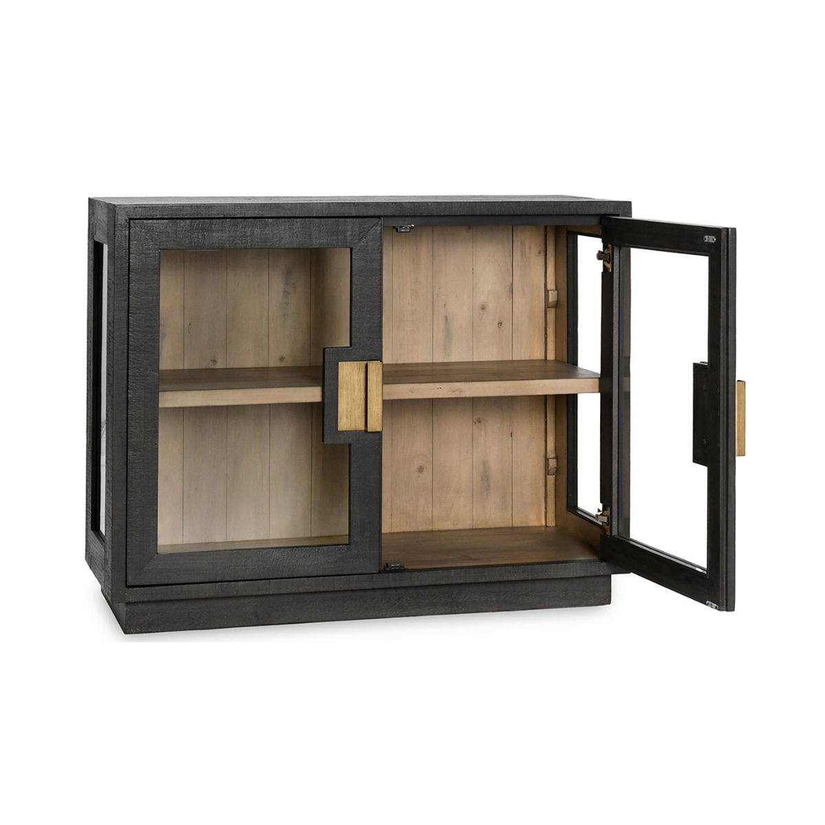 Larson - Reclaimed Pine 2 Door Cabinet - Select Living Furniture - Accent Cabinets - Classic Home - 52004144 - Antique Black - Larson - Reclaimed Pine 2 Door Cabinet -