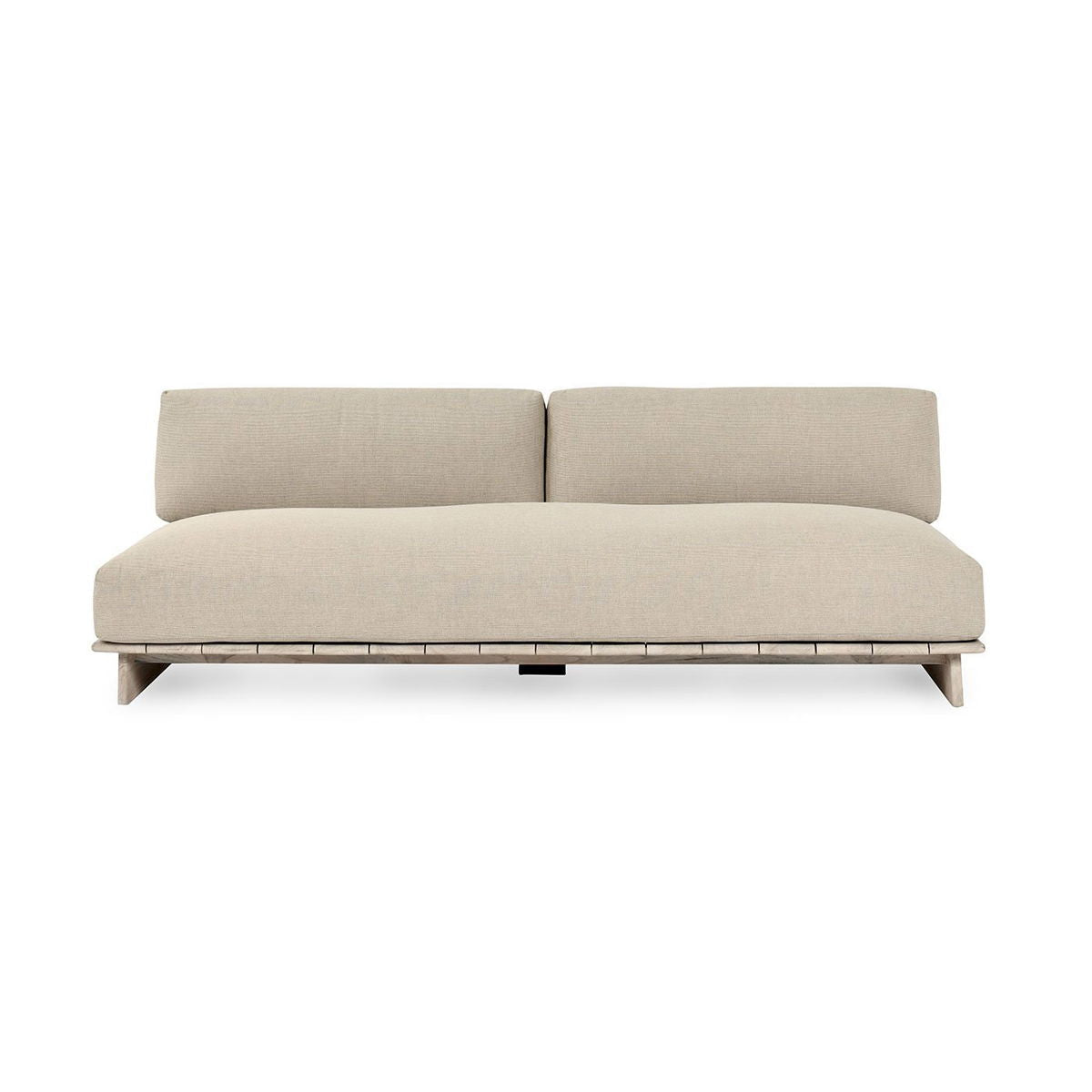 Livia - Teak Outdoor Sofa - Taupe - Select Living Furniture - Sofas - Classic Home - 53051647SF - Livia - Teak Outdoor Sofa - Taupe -