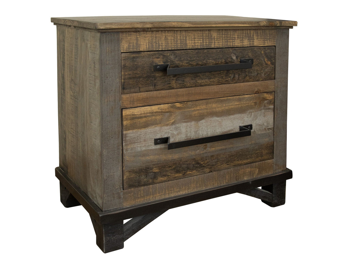 Loft - 2 Drawer Nightstand - Select Living Furniture - Accent Nightstands - IFD Group - IFD6441NTS - Dark Gray - Loft - 2 Drawer Nightstand -