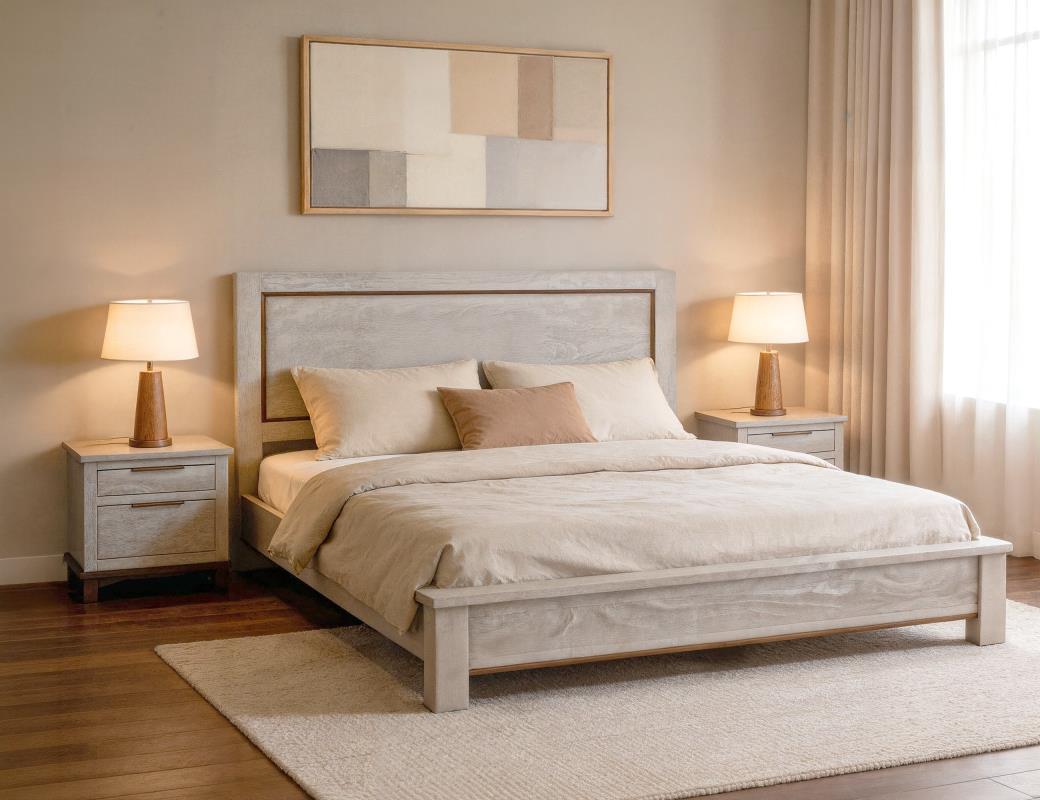 Loft - Bed - Select Living Furniture - Platform Beds - IFD Group - IFD6333BEDEK - Beige -King - Loft - Bed -