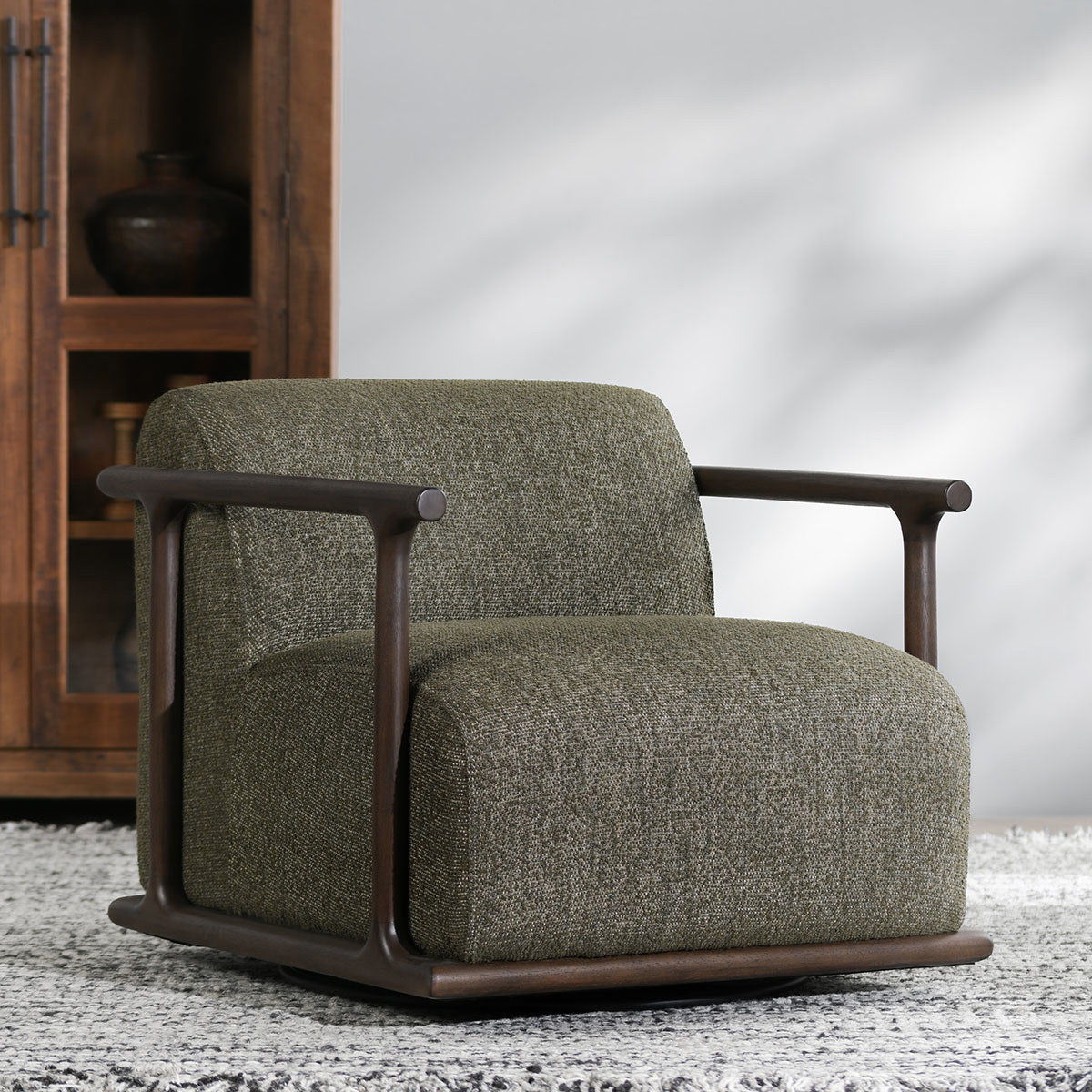Lucia - Swivel Chair - Select Living Furniture - Swivel Chairs - Classic Home - 53006723 - Ivory - Lucia - Swivel Chair -