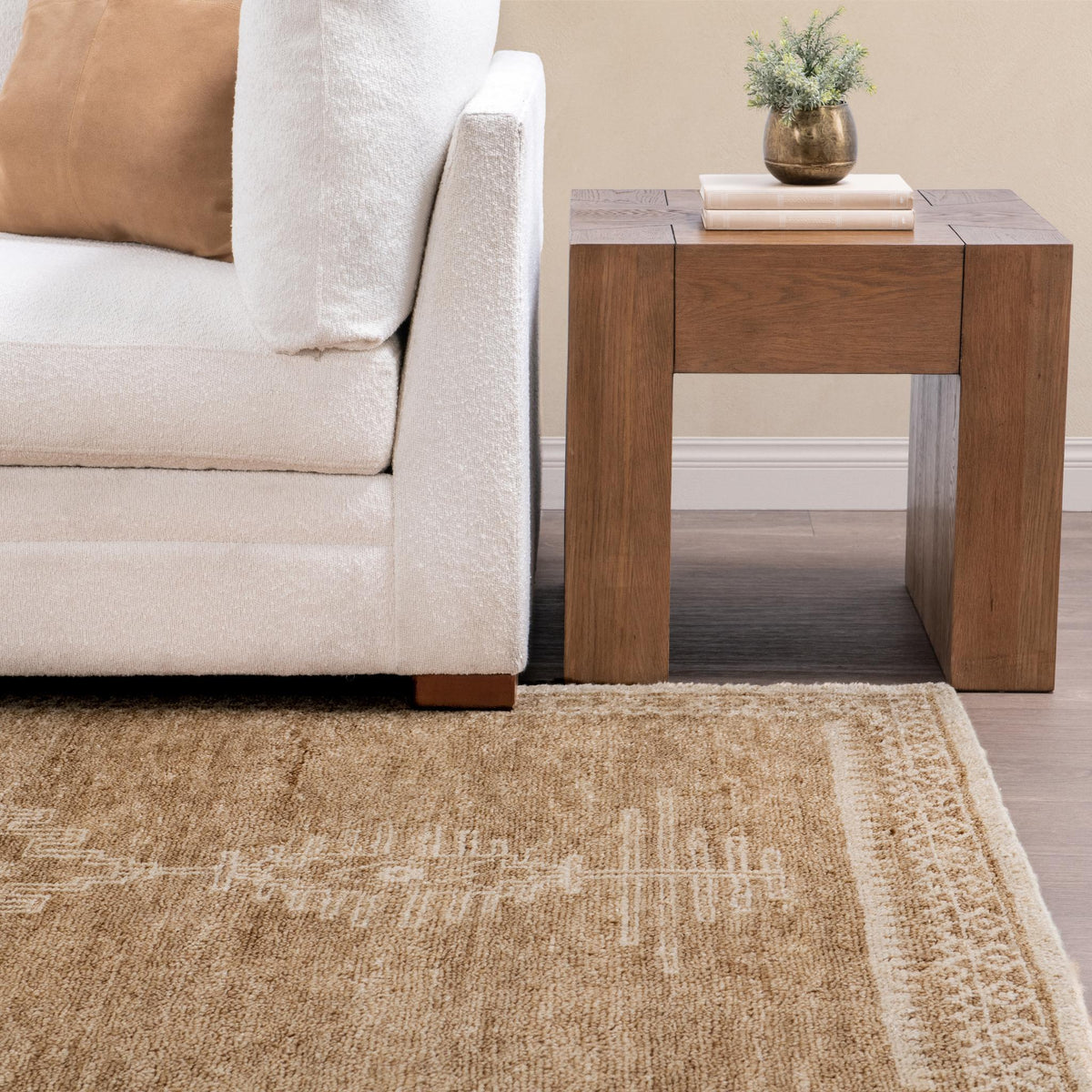 Luxor - Cairo Hand-Knotted Rug - Select Living Furniture - Area Rugs - Classic Home - 30092060 - Desert Brown -2' x 3' - Luxor - Cairo Hand-Knotted Rug -