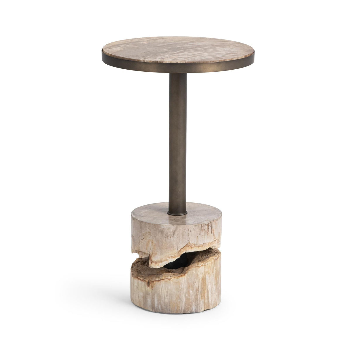 Malta - Round Accent Table - Select Living Furniture - Accent Tables - Classic Home - 51020039 - Sepia Vein -13"W x 13"D x 22"H - Malta - Round Accent Table -