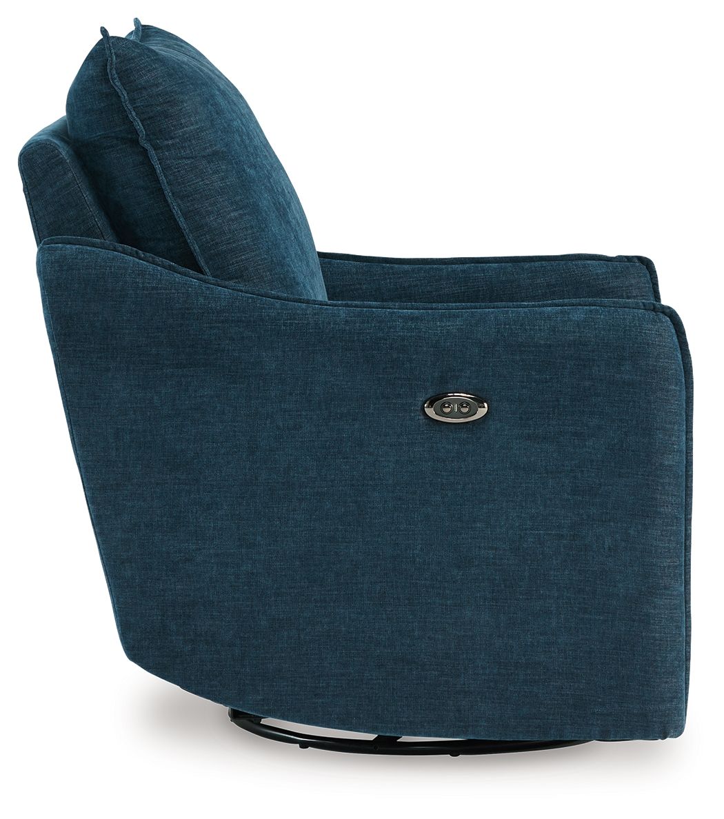 Mcburg - Swivel Power Recliner - Navy - Select Living Furniture - Swivel Chairs - Signature Design by Ashley® - 4480128 - Mcburg - Swivel Power Recliner - Navy -