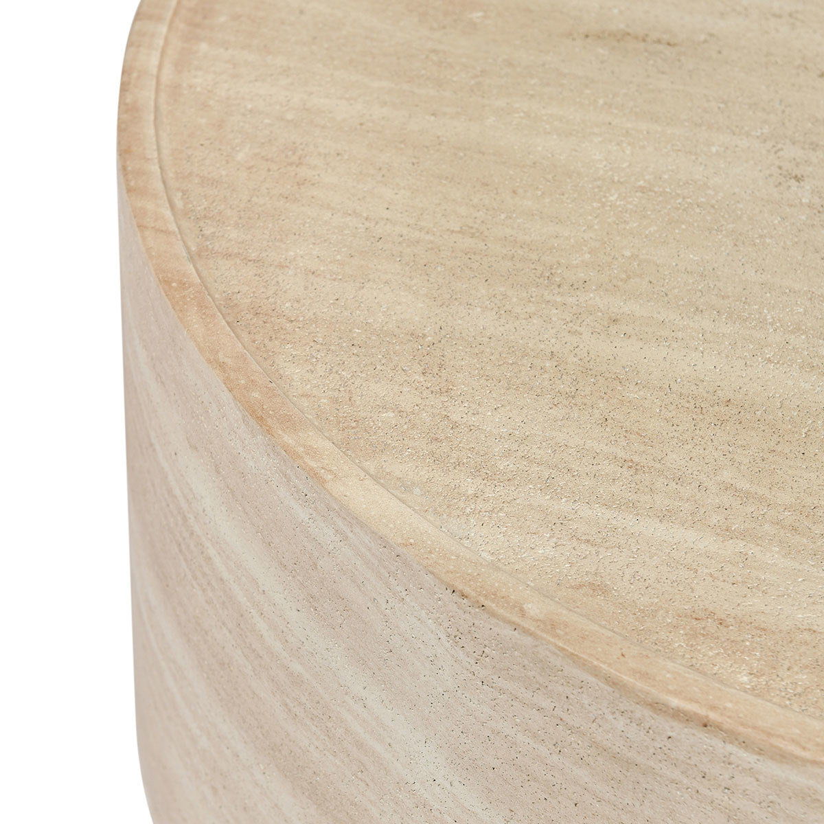 Mckenna - Outdoor Concrete Round Table - Select Living Furniture - Coffee Tables - Classic Home - 51031625 - Travertine -End Tables - Mckenna - Outdoor Concrete Round Table -