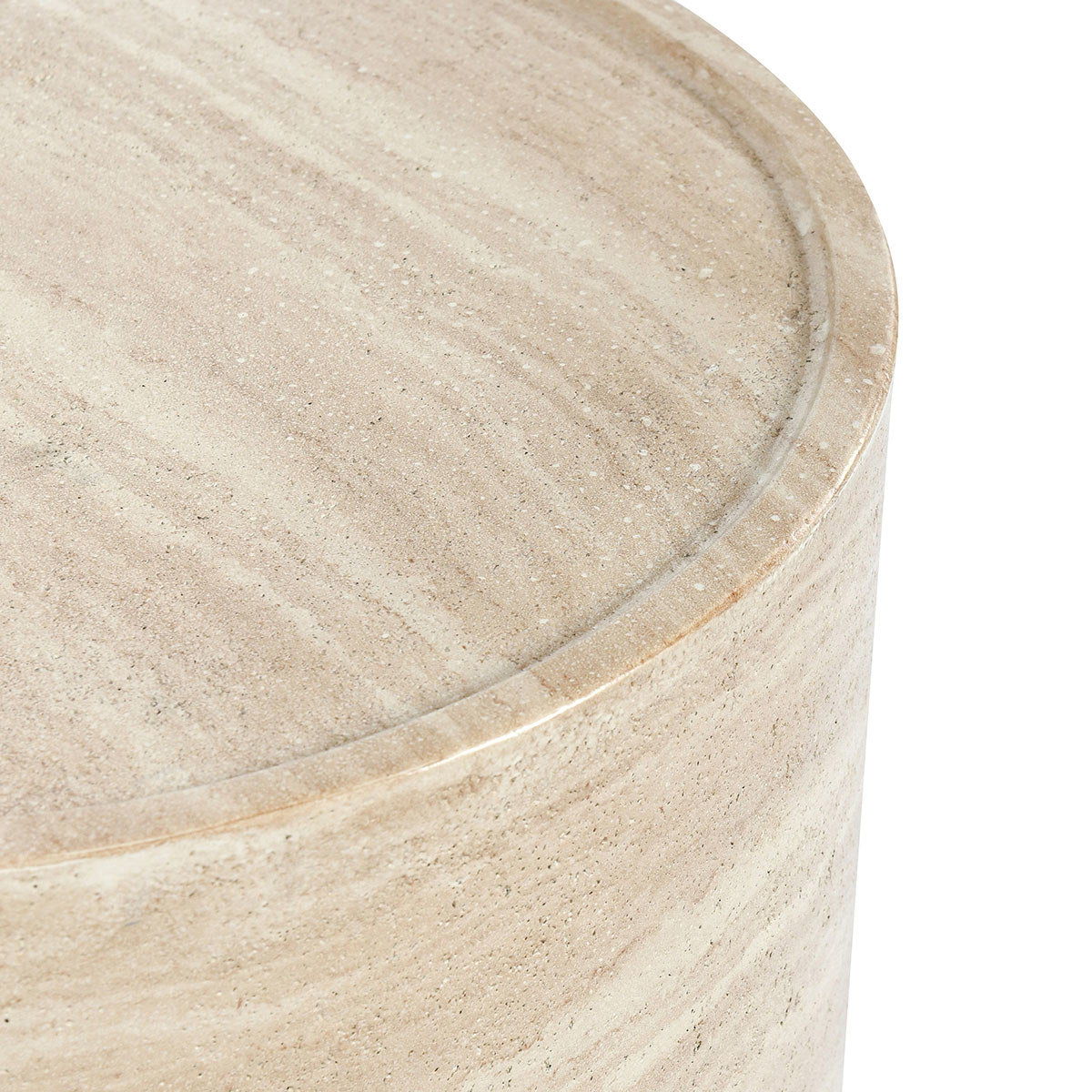 Mckenna - Outdoor Concrete Round Table - Select Living Furniture - Coffee Tables - Classic Home - 51031625 - Travertine -End Tables - Mckenna - Outdoor Concrete Round Table -
