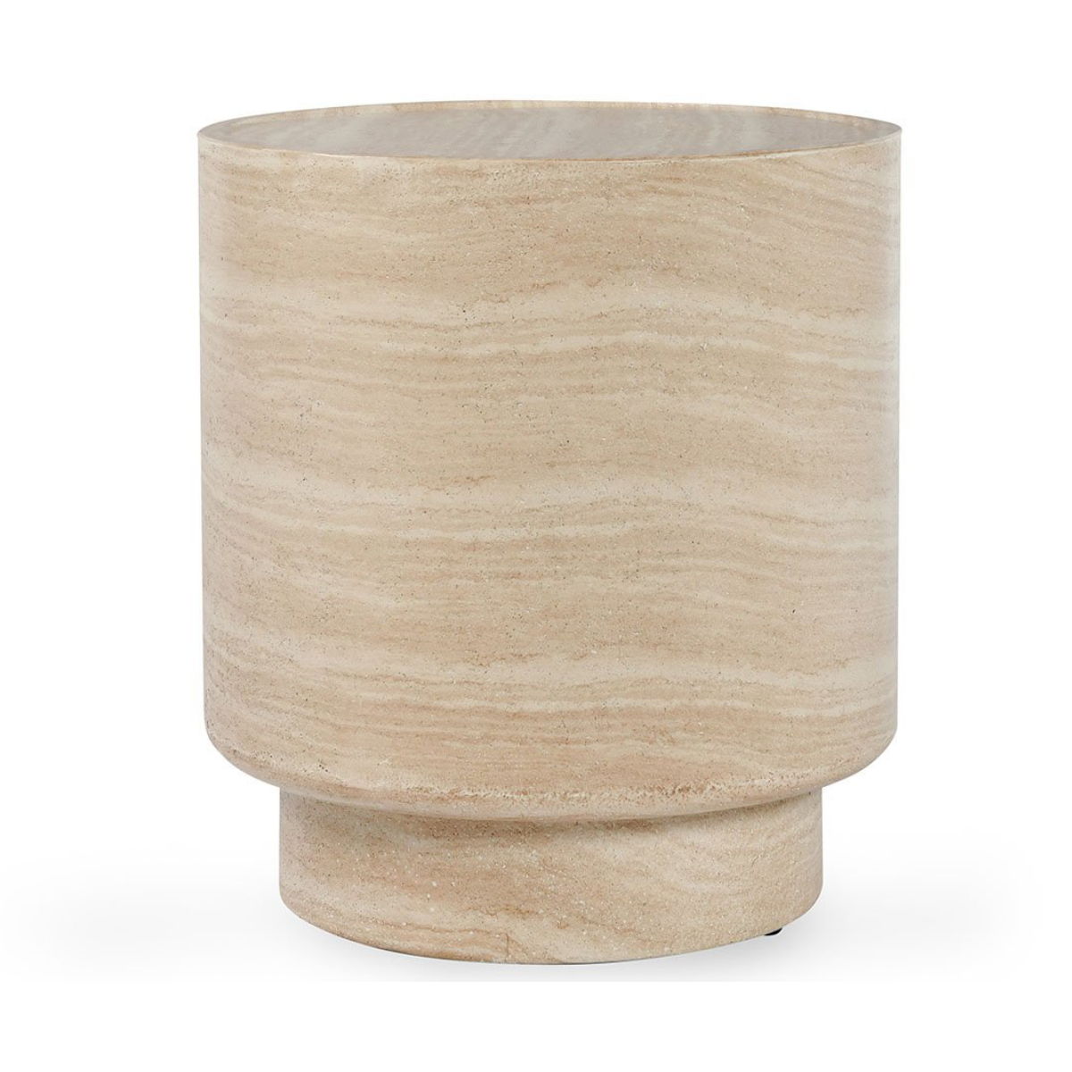 Mckenna - Outdoor Concrete Round Table - Select Living Furniture - Coffee Tables - Classic Home - 51031625 - Travertine -End Tables - Mckenna - Outdoor Concrete Round Table -