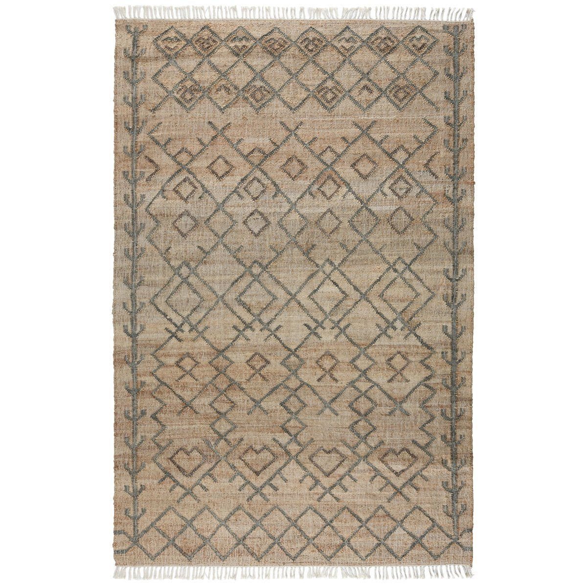 Natural Fiber - Accona Rug - Select Living Furniture - Area Rugs - Classic Home - 30090804 - Natural/Sage -5' x 8' - Natural Fiber - Accona Rug -