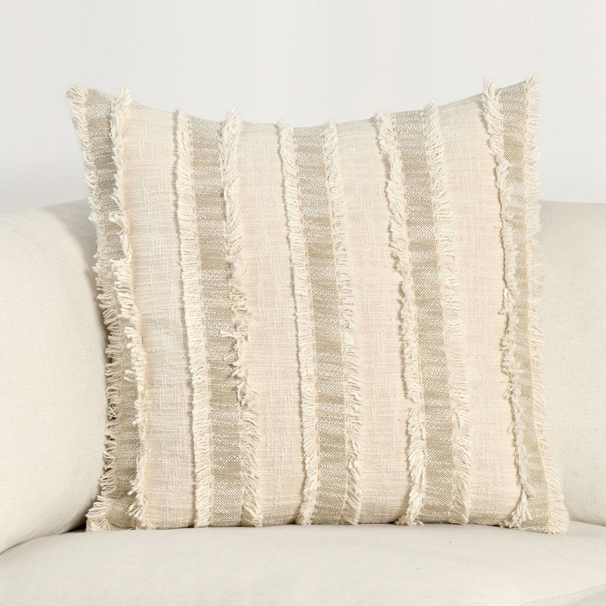 Nenna - 22" x 22" AF Pillow - Natural / Ivory - Select Living Furniture - Accent Pillows - Villa - V220054 - Nenna - 22" x 22" AF Pillow - Natural / Ivory -