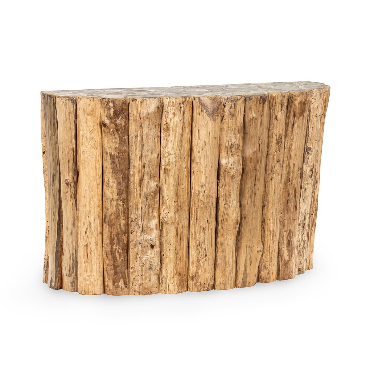 Norwest Petrified - Wood Console Table - Natural - Select Living Furniture - Console Tables - Classic Home - 51005402 - Norwest Petrified - Wood Console Table - Natural -