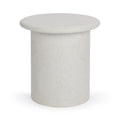 Nysa - Outdoor Round End Table - Select Living Furniture - End Tables - Classic Home - 51031810 - White -20"W x 20"D x 20.08"H - Nysa - Outdoor Round End Table -