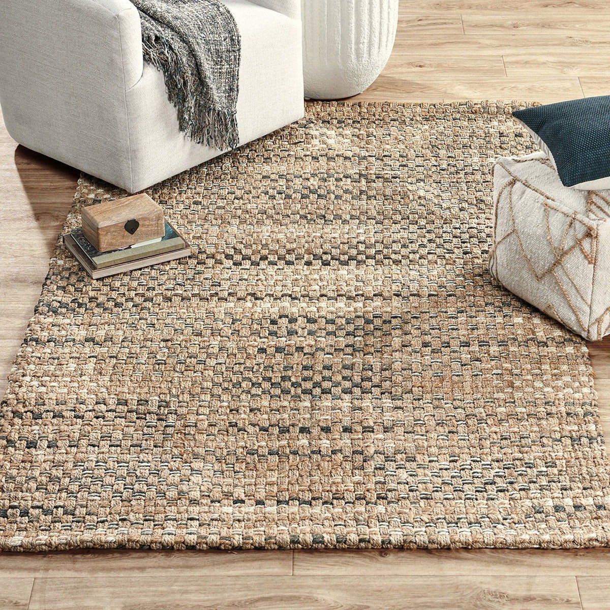 Panama - Bold Stripe Rug - Select Living Furniture - Area Rugs - Classic Home - 30040267 - Light Brown -5' x 8' - Panama - Bold Stripe Rug -