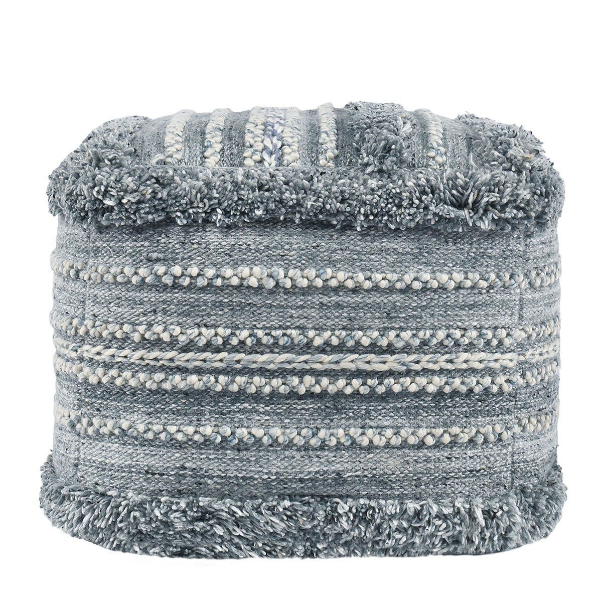 Performance Elko - Pouf - Blue Multi - Select Living Furniture - Accent Poufs - Villa - V280020 - Performance Elko - Pouf - Blue Multi -