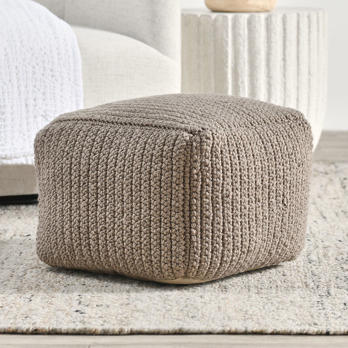Prism - Pouf - Select Living Furniture - Accent Poufs - Villa - VP10034 - Natural - Prism - Pouf -