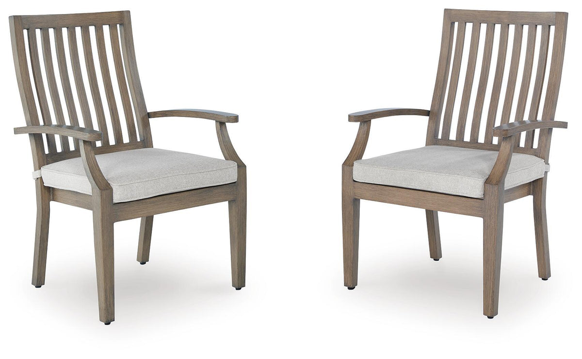 Rainier Ranch - Arm Chair With Cushion (Set of 2) - Brown / Beige - Select Living Furniture - Chair Sets - Signature Design by Ashley® - P701-601A - Rainier Ranch - Arm Chair With Cushion (Set of 2) - Brown / Beige -