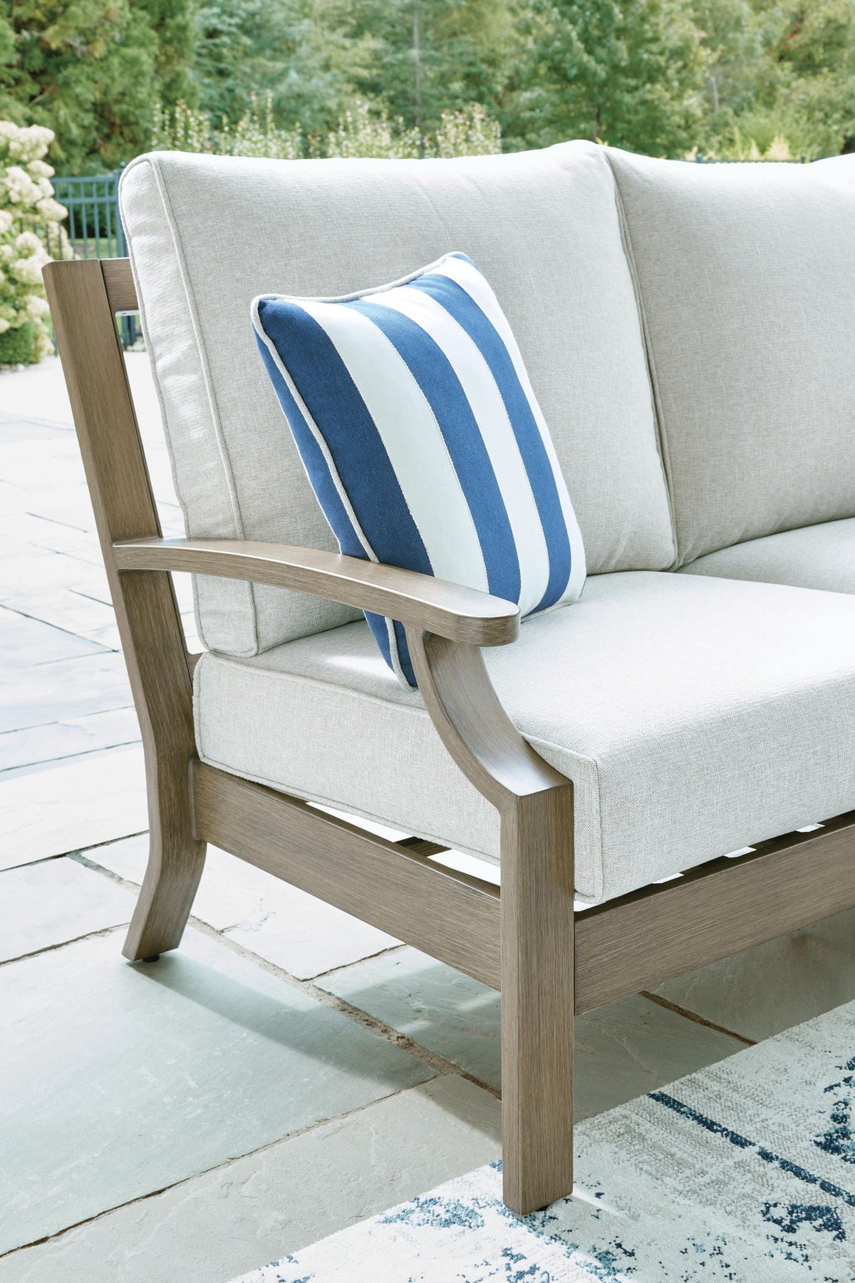 Rainier Ranch - Loveseat With Cushion - Brown / Beige - Select Living Furniture - Loveseats - Signature Design by Ashley® - P701-835 - Rainier Ranch - Loveseat With Cushion - Brown / Beige -