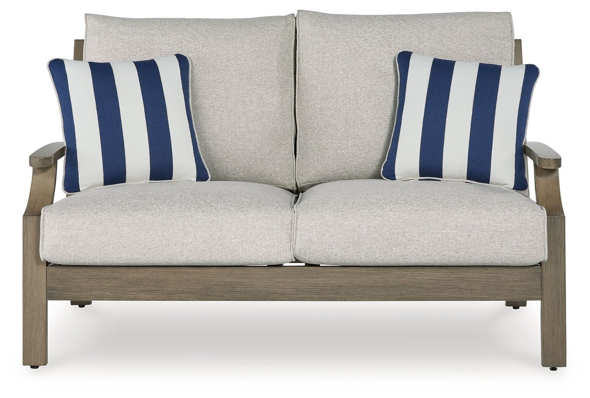Rainier Ranch - Loveseat With Cushion - Brown / Beige - Select Living Furniture - Loveseats - Signature Design by Ashley® - P701-835 - Rainier Ranch - Loveseat With Cushion - Brown / Beige -