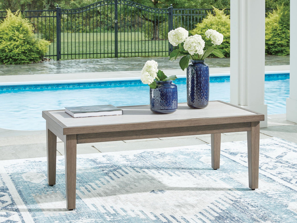 Rainier Ranch - Rectangular Cocktail Table - Brown / Beige - Select Living Furniture - Coffee Tables - Signature Design by Ashley® - P701-701 - Rainier Ranch - Rectangular Cocktail Table - Brown / Beige -