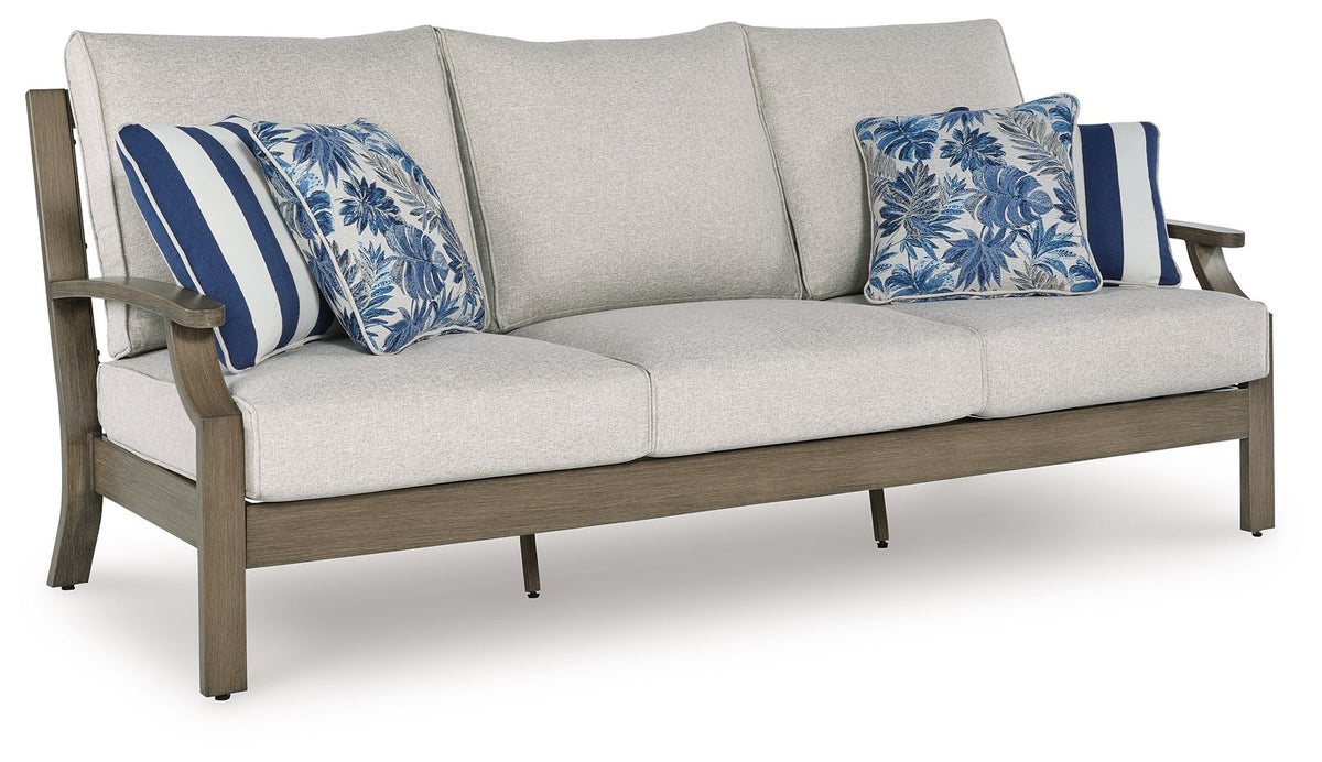 Rainier Ranch - Sofa With Cushion - Brown / Beige - Select Living Furniture - Sofas - Signature Design by Ashley® - P701-838 - Rainier Ranch - Sofa With Cushion - Brown / Beige -