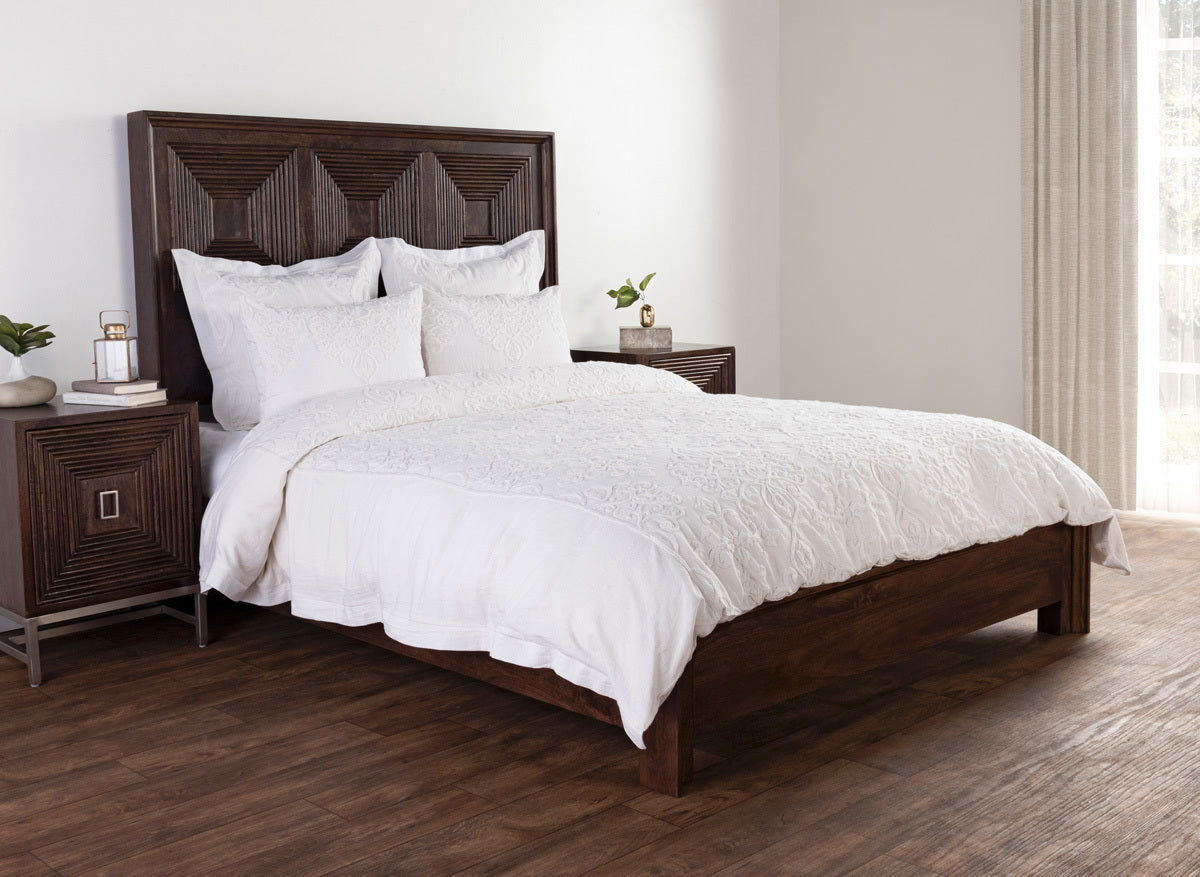 Reagan - Duvet Collection - Select Living Furniture - Duvet Covers & Shams - Villa - V211002 - White -Euro - Reagan - Duvet Collection -