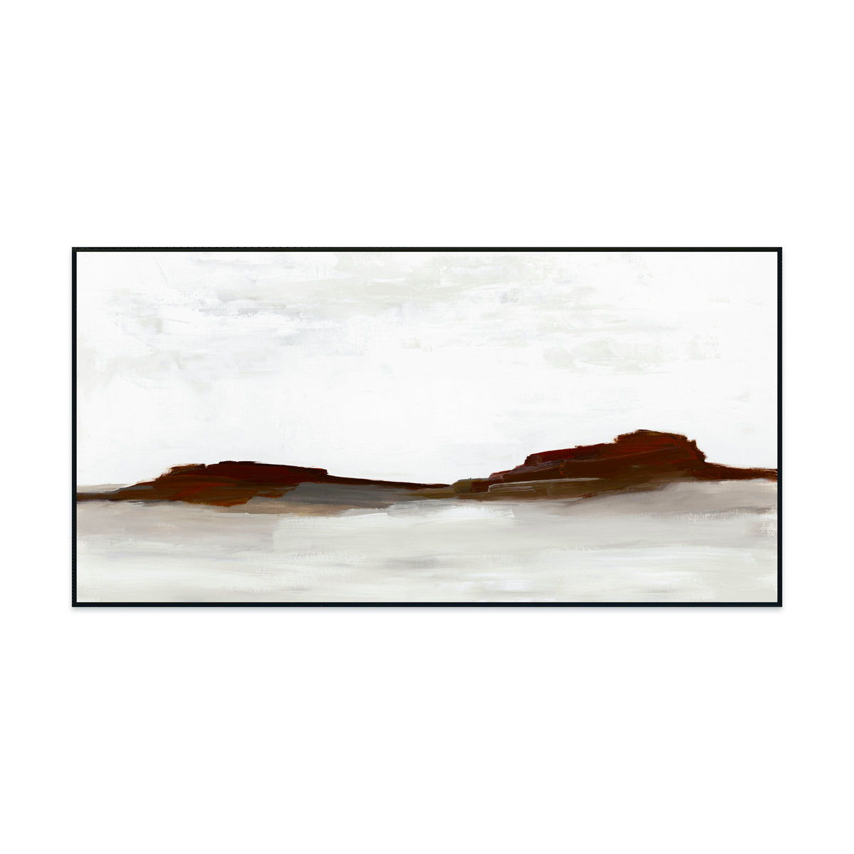 Red Rock - 72" x 36" Painting Art by Buddy Whitlock - Dark Brown / Pearl Silver - Select Living Furniture - Canvas Art - Classic Home - 56007620C - Red Rock - 72" x 36" Painting Art by Buddy Whitlock - Dark Brown / Pearl Silver -