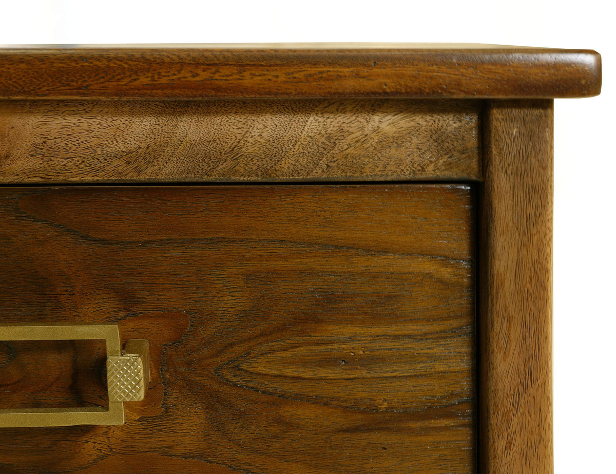 Roots - 2 Drawer Nightstand - Select Living Furniture - Accent Nightstands - IFD Group - IFD6731NTS - Dark Brown - Roots - 2 Drawer Nightstand -