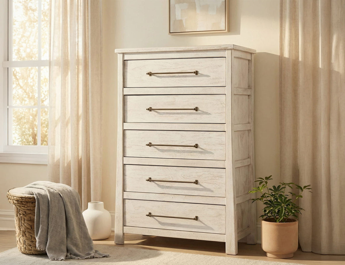 Roots - 5 Drawer Chest - Select Living Furniture - Accent Chests - IFD Group - IFD6731CHT - Dark Brown - Roots - 5 Drawer Chest -
