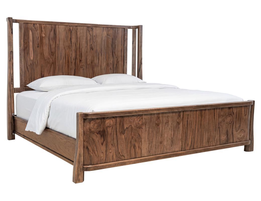 Roots - Bed - Select Living Furniture - Platform Beds - IFD Group - IFD6731BEDEK - Dark Brown -King - Roots - Bed -