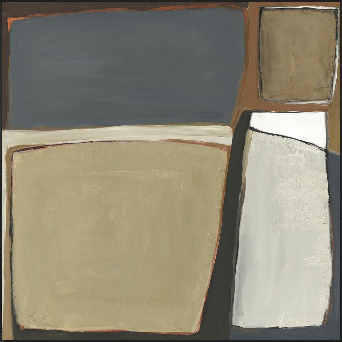 Roq II - Painting Art By Buddy Whitlock - Select Living Furniture - Canvas Art - Classic Home - 560077086060BKF - Light Brown -60"W x 2"D x 60"H - Roq II - Painting Art By Buddy Whitlock -