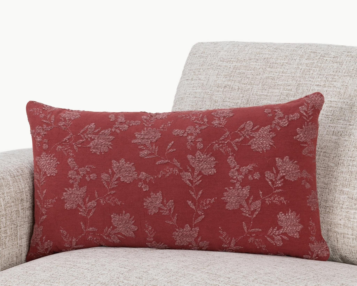 Rosecliff - Pillow - Select Living Furniture - Accent Pillows - Villa - V310075 - Burgundy Red -14" x 26" - Rosecliff - Pillow -