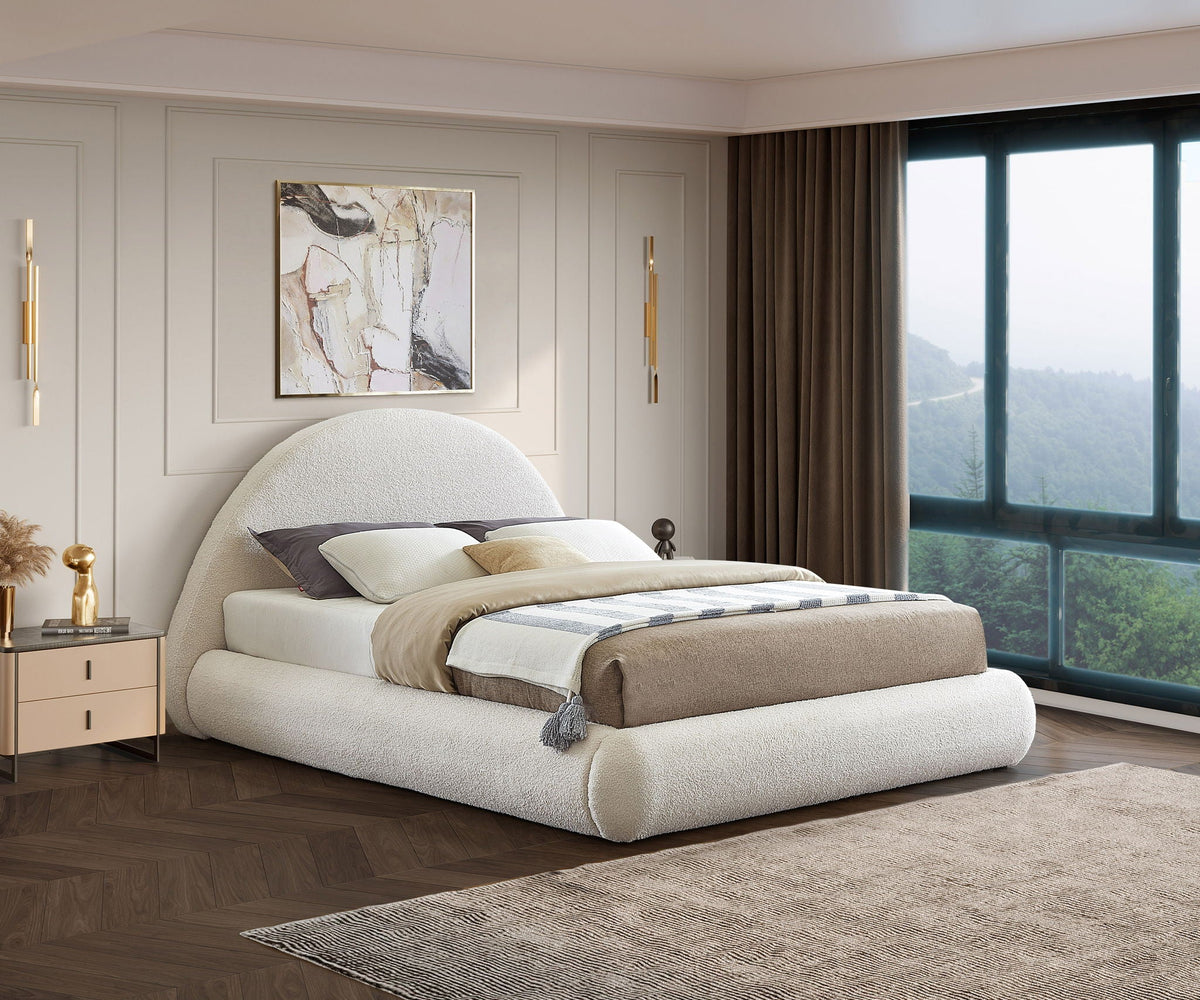 Rudy - Bed - Select Living Furniture - Upholstered Beds - Meridian Furniture - RudyBlack-K - Black -King - Rudy - Bed -