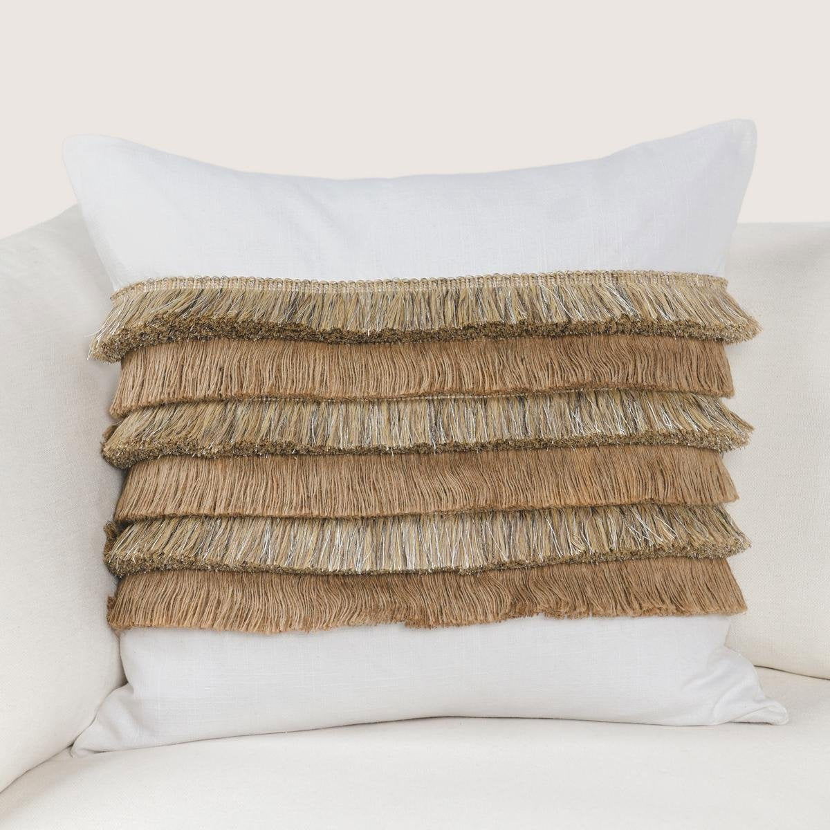 Safi - 22" x 22" Pillow - Ivory / Natural - Select Living Furniture - Accent Pillows - Villa - V300055 - Safi - 22" x 22" Pillow - Ivory / Natural -