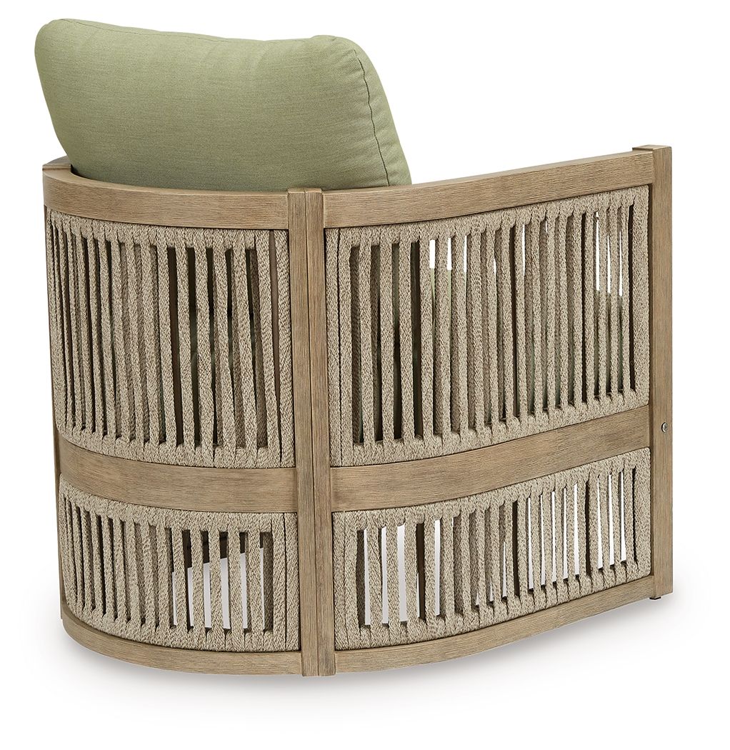 Serena Shores - Lounge Chair With Cushion (Set of 2) - Beige / Green - Select Living Furniture - Chair Sets - Signature Design by Ashley® - PCP604-820 - Serena Shores - Lounge Chair With Cushion (Set of 2) - Beige / Green -