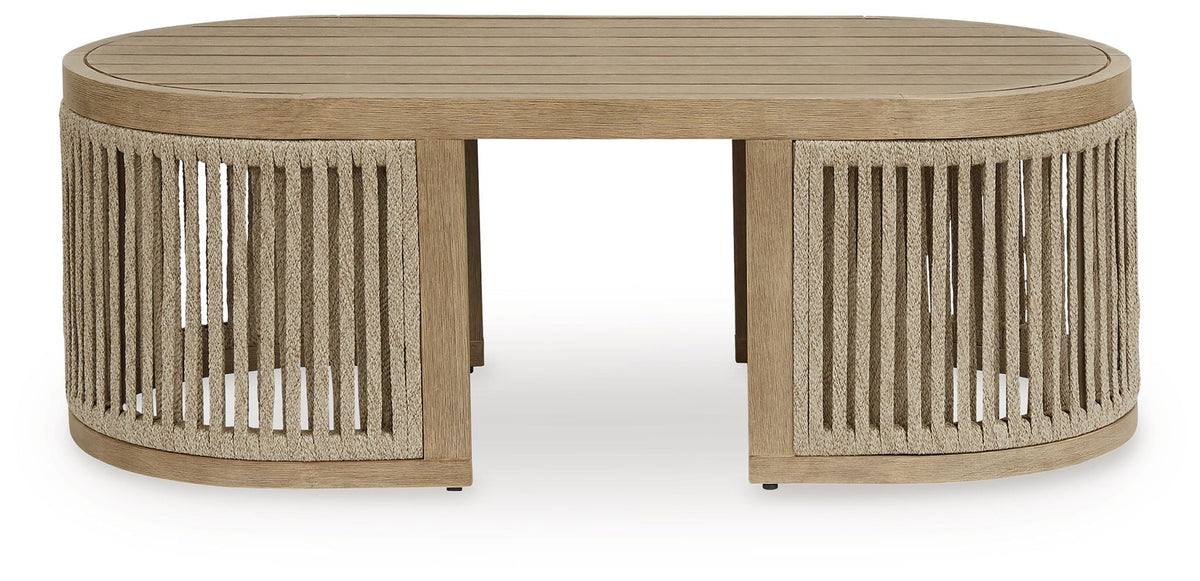 Serena Shores - Rectangular Cocktail Table - Beige - Select Living Furniture - Coffee Tables - Signature Design by Ashley® - PCP604-701 - Serena Shores - Rectangular Cocktail Table - Beige -