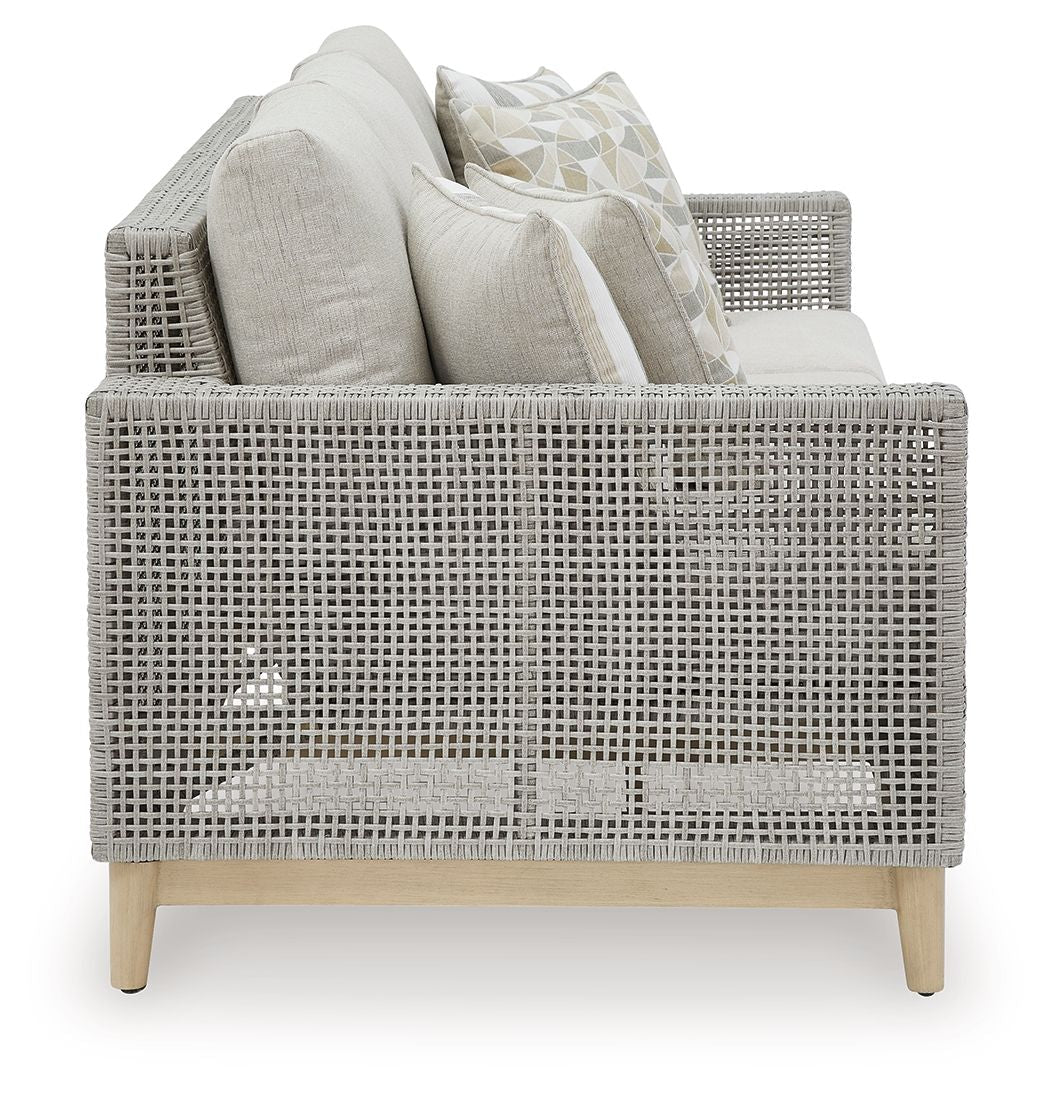 Seton Creek - 4 Pc. - Lounge Set - Gray - Select Living Furniture - 4 Piece Outdoor Sets - Signature Design by Ashley® - P798/838/835/701/702 - Seton Creek - 4 Pc. - Lounge Set - Gray -