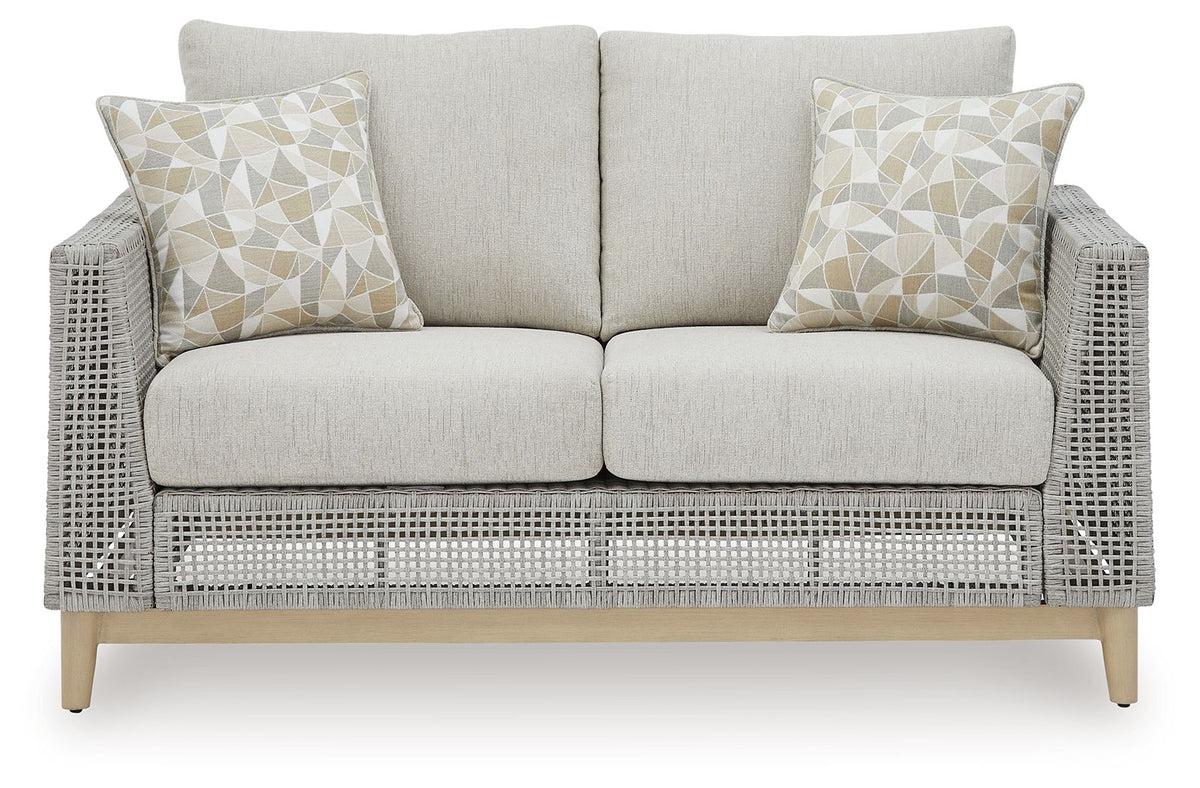 Seton Creek - 4 Pc. - Lounge Set - Gray - Select Living Furniture - 4 Piece Outdoor Sets - Signature Design by Ashley® - P798/838/835/701/702 - Seton Creek - 4 Pc. - Lounge Set - Gray -