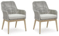 Seton Creek - Arm Chair With Cushion (Set of 2) - Gray - Select Living Furniture - Chair Sets - Signature Design by Ashley® - P798-601A - Seton Creek - Arm Chair With Cushion (Set of 2) - Gray -