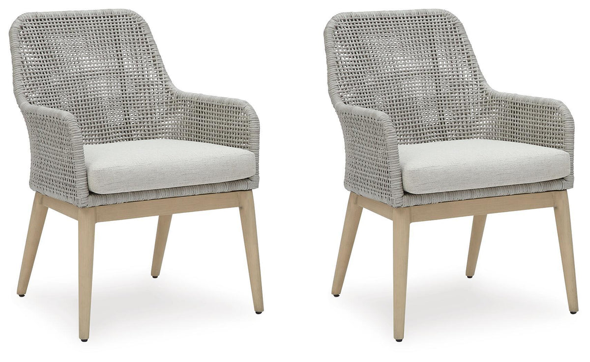 Seton Creek - Arm Chair With Cushion (Set of 2) - Gray - Select Living Furniture - Chair Sets - Signature Design by Ashley® - P798-601A - Seton Creek - Arm Chair With Cushion (Set of 2) - Gray -