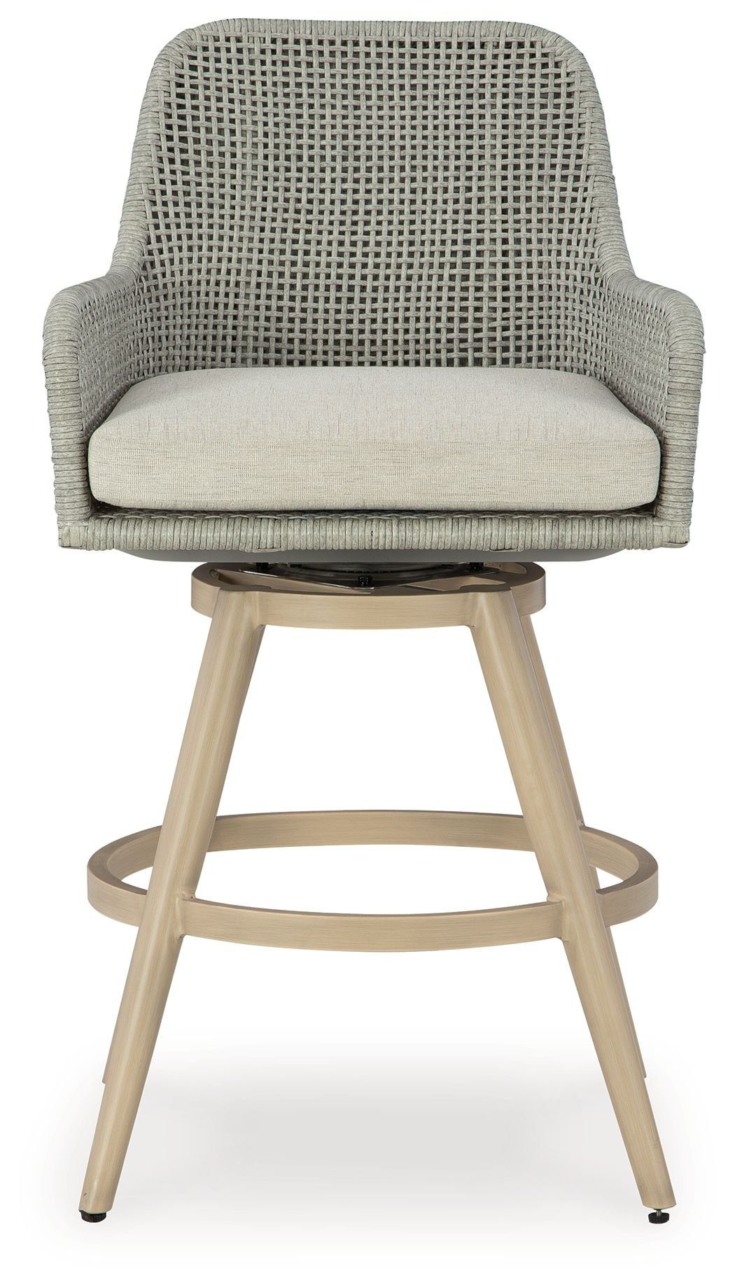 Seton Creek - Barstool With Cushion (Set of 2) - Beige / Gray - Select Living Furniture - Stool Sets - Signature Design by Ashley® - P798-130 - Seton Creek - Barstool With Cushion (Set of 2) - Beige / Gray -